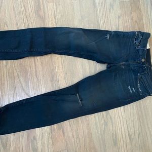 Abercrombie ripped dark skinny jeans
